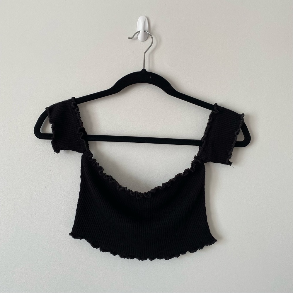 Ribbed Off the Shoulder Top